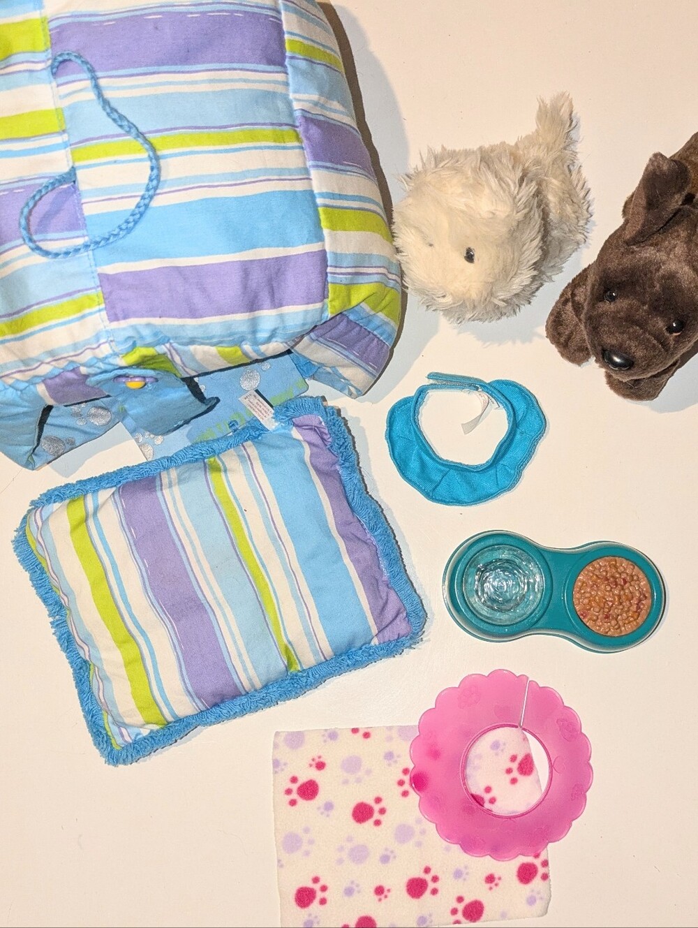 American Girl Pet Dogs Lot of 8 Items Fun for Play